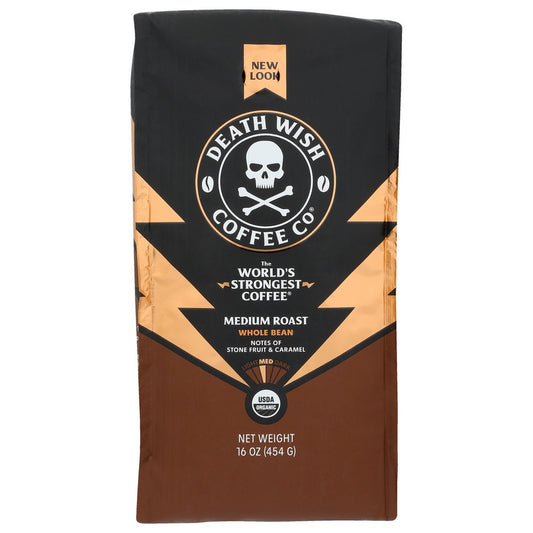 Death Wish Coffee Coffee Wb Medium Roast - 16 Ounce,  Case of 6