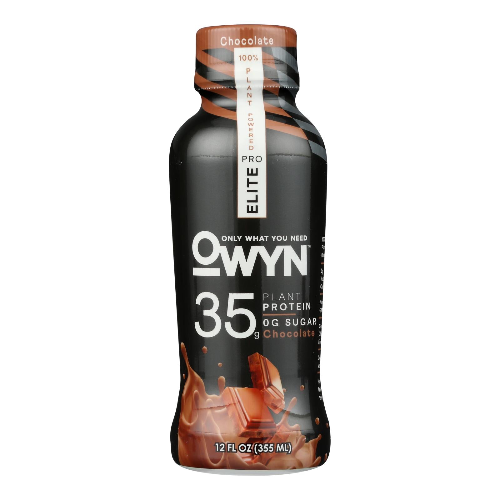 Only What You Need - Protein Dark Chocolate Elite Plnt - Case of 12-12 Fluid Ounce