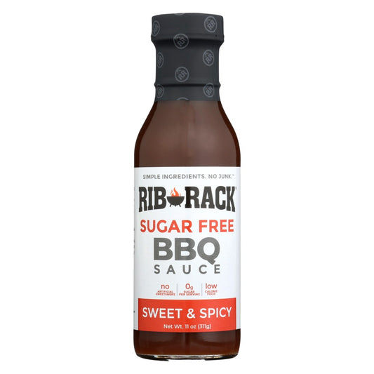 Rib Rack® 4516, Sweet & Spicy Sugar Free Bbq Sauce 11 Ounce,  Case of 6