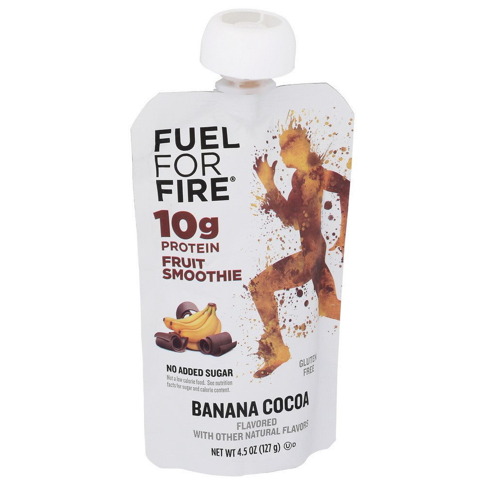 Fuel For Fire Bc12, Banana Cocoa Fruit Banana Cocoa Fruit + Protein Smoothie 4.5 Ounce,  Case of 12