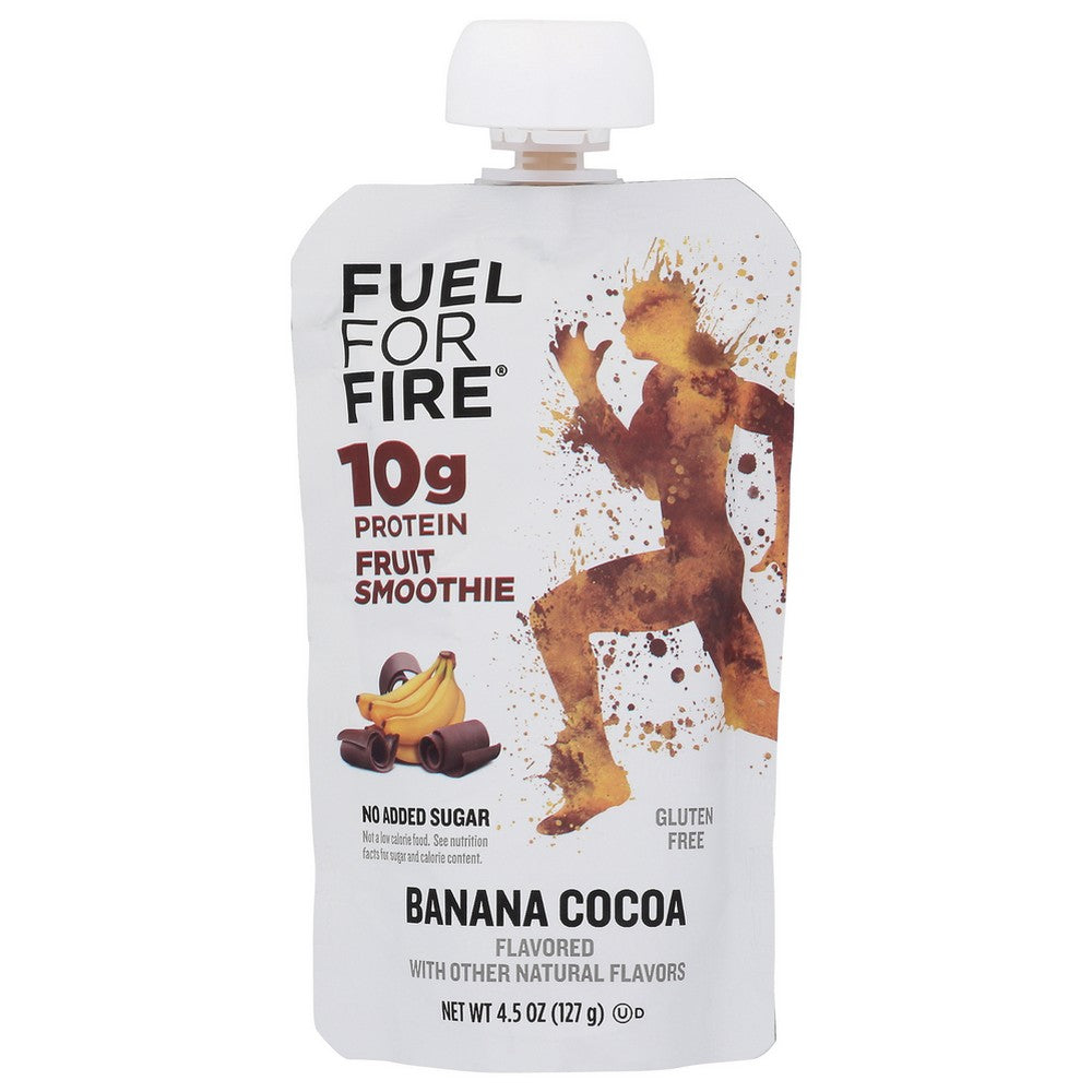 Fuel For Fire Bc12, Banana Cocoa Fruit Banana Cocoa Fruit + Protein Smoothie 4.5 Ounce,  Case of 12