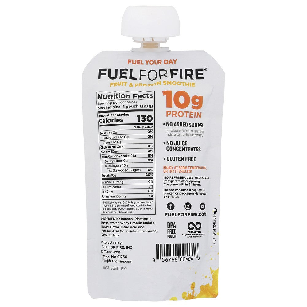 Fuel For Fire Tr12, Tropical Fruit Tropical Fruit + Protein Smoothie 4.5 Ounce,  Case of 12