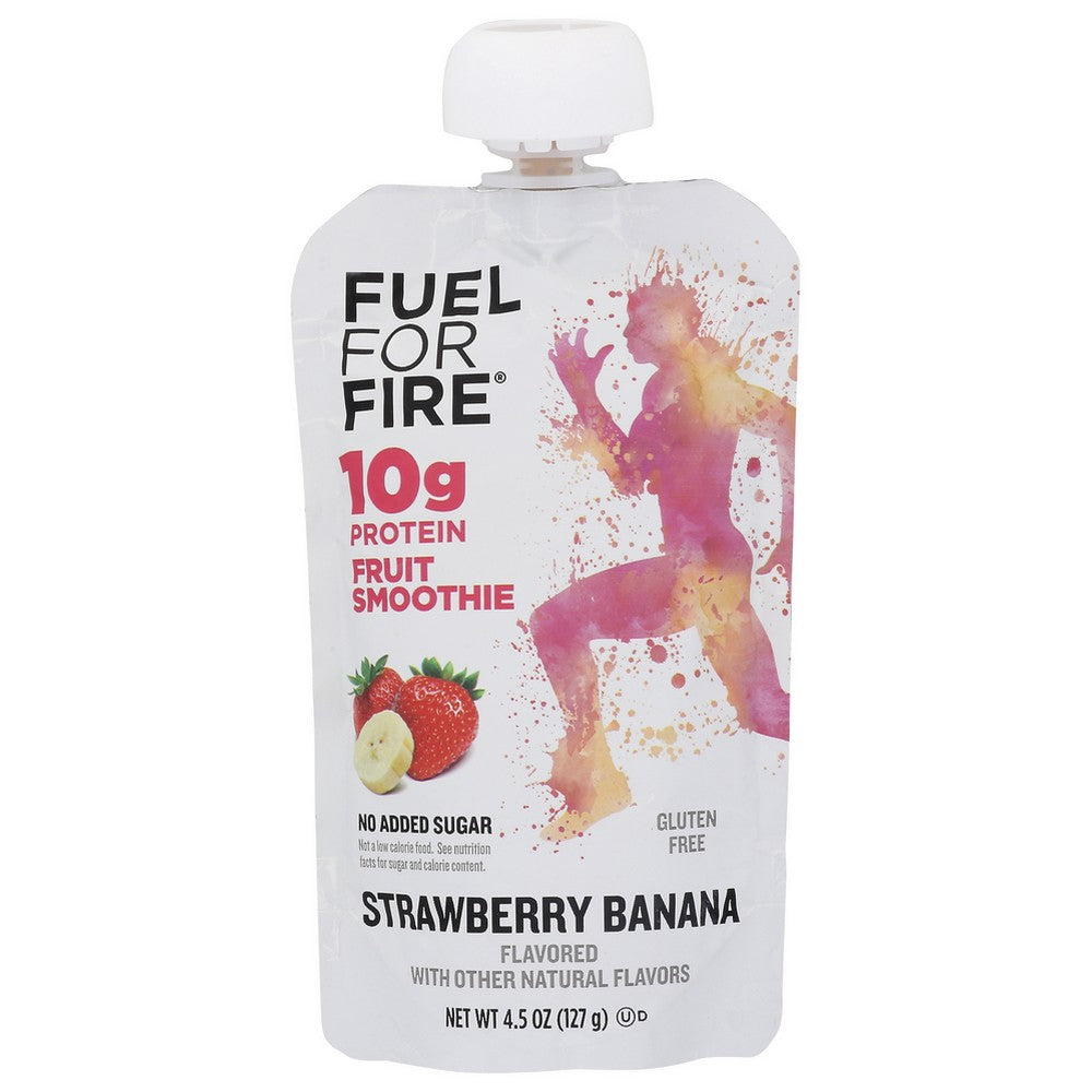 Fuel For Fire Sb12, Strawberry Banana Strawberry Banana Fruit + Protein Smoothie 4.5 Ounce,  Case of 12