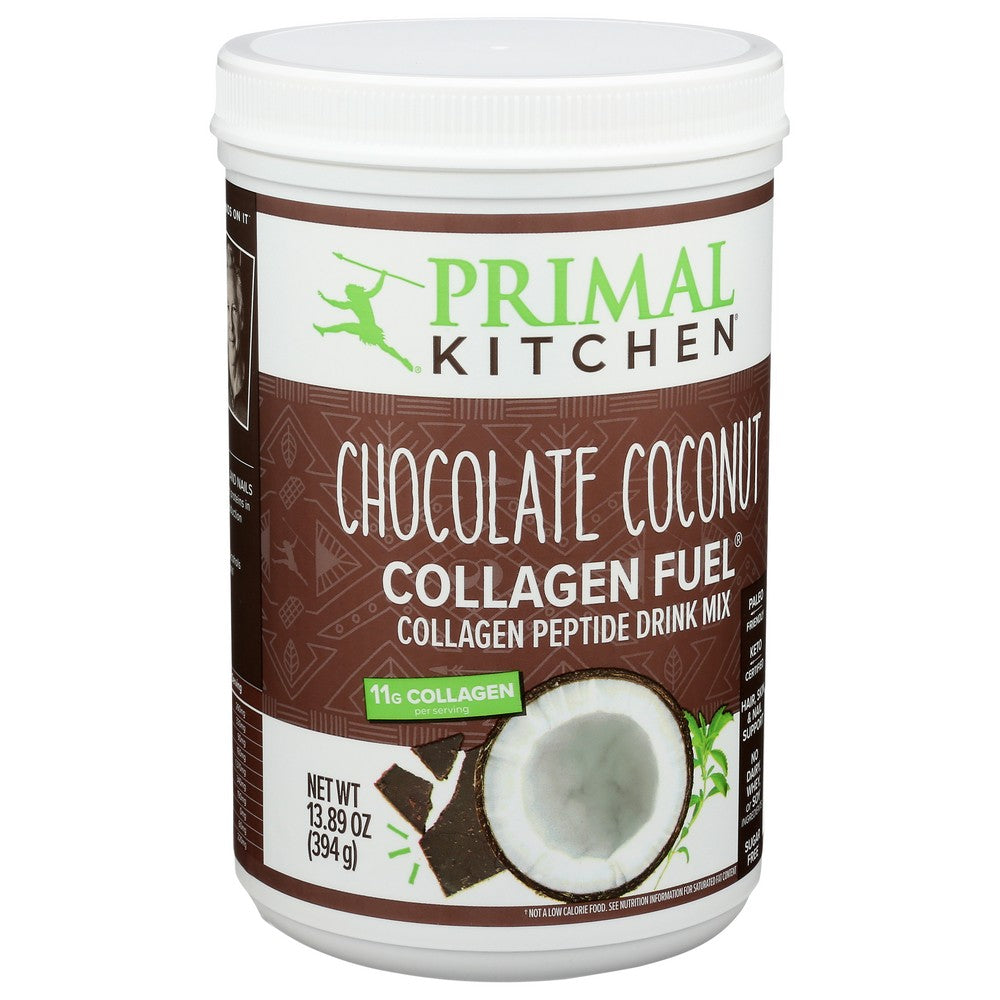 Primal Kitchen 856769006148000000, Chocolate Coconut Collagen Fuel Chocolate Coconut Canister 24 Servings 13.89 Ounce,  Case of 1