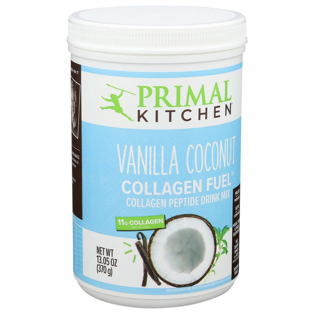 Primal Kitchen 856769006155000000, Vanilla Coconut Collagen Fuel Vanilla Coconut Canister 24 Servings 13.05 Ounce,  Case of 1