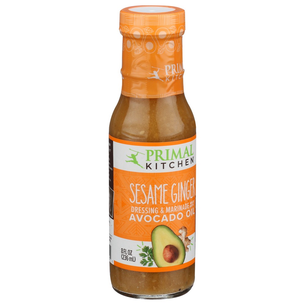 Primal Kitchen® 108567690065580000, Sesame Ginger Sesame Ginger Vinaigrette Made With Avocado Oil- 8Oz 8 Fluid Ounce,  Case of 6