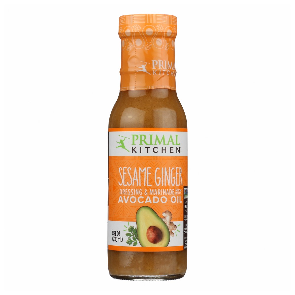 Primal Kitchen® 108567690065580000, Sesame Ginger Sesame Ginger Vinaigrette Made With Avocado Oil- 8Oz 8 Fluid Ounce,  Case of 6