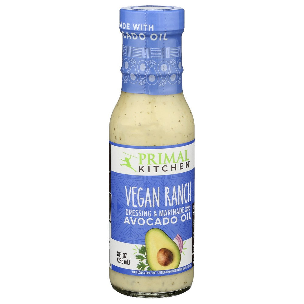 Primal Kitchen 108567690065650000, Vegan Ranch Dressing & Marinade 8 Fluid Ounce,  Case of 6