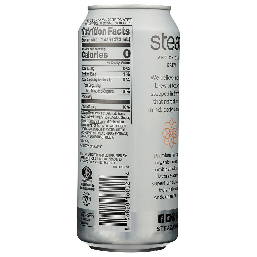 Steaz Tea Antiox Brew Zpchmgo - 16 Fluid Ounce, Case of 12