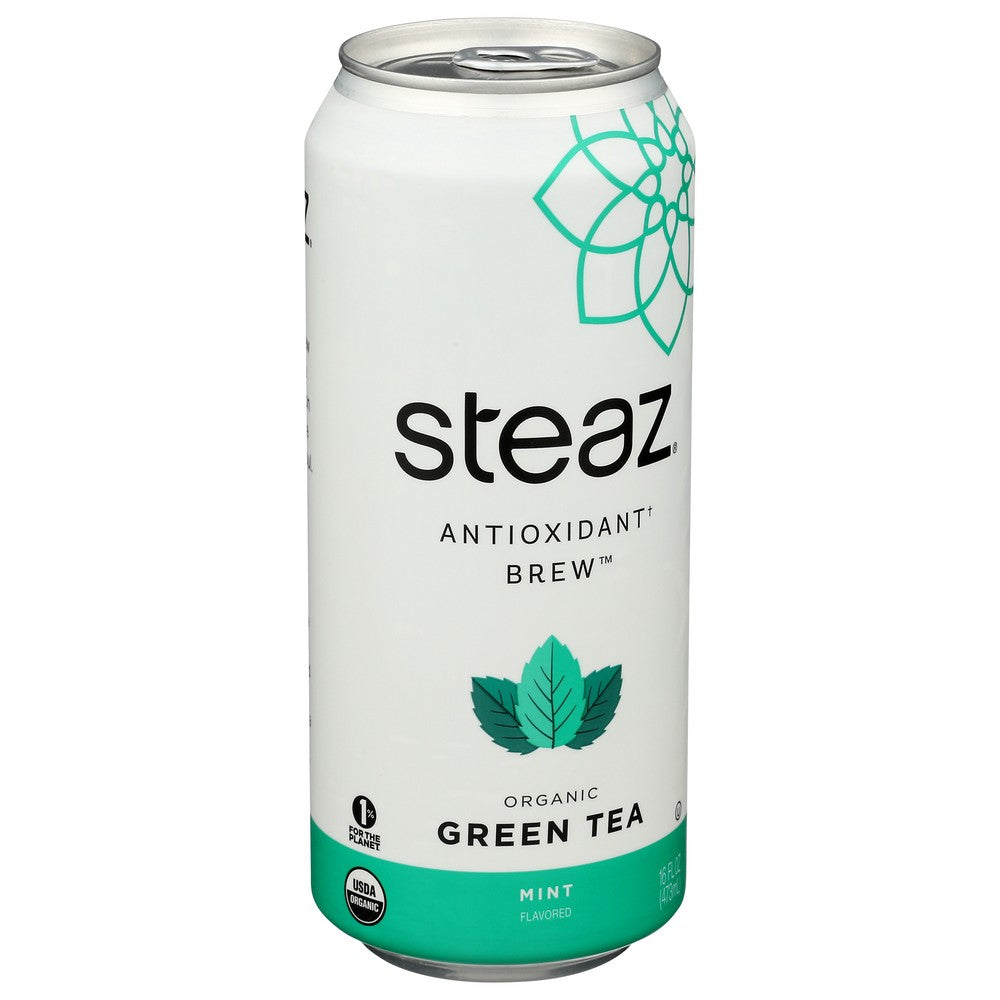 Steaz Tea Antiox Brew Mint Og - 16 Fluid Ounce, Case of 12