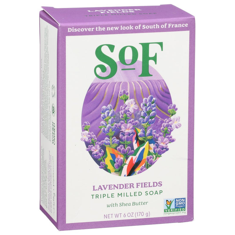 South Of France Soap Bar Lavender Fields - 6 Ounce, Case of 3