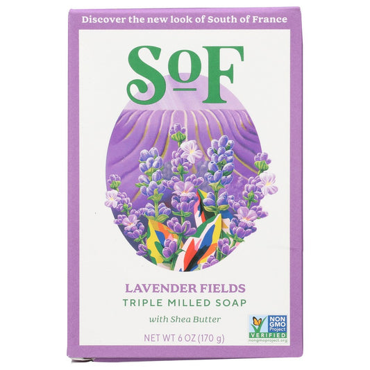 South Of France Soap Bar Lavender Fields - 6 Ounce,  Case of 3