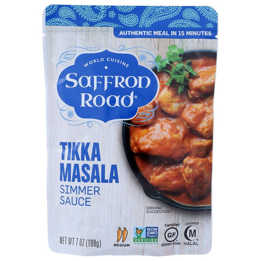 Saffron Road Sauce Simmer Tikka Masala - 7 Ounce,  Case of 8