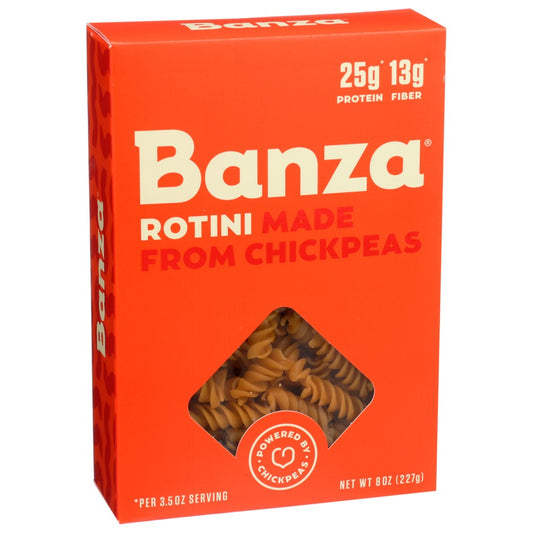 Banza® Pas102, Banza Chickpea Pasta Rotini, 8 Oz.,  Case of 6