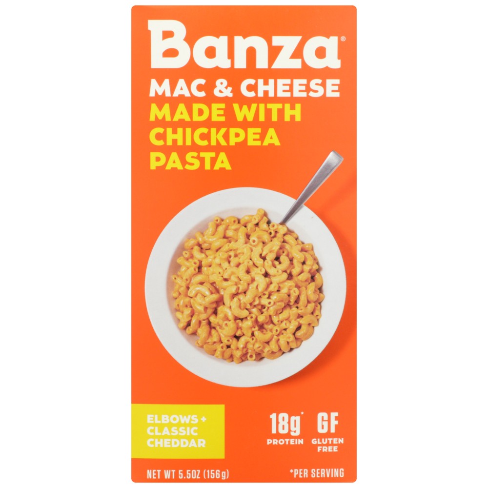 Banza Mac101, Banza Chickpea Pasta Classic Cheddar Mac And Cheese, 5.5 Oz.,  Case of 6