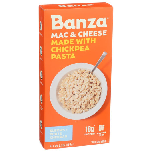 Banza Mac102, Banza Chickpea Pasta White Cheddar Mac And Cheese, 5.5 Oz.,  Case of 6