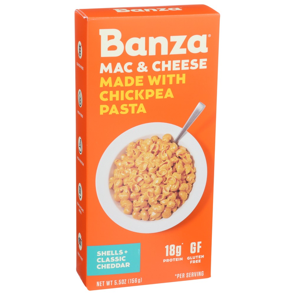 Banza Mac103, Banza Chickpea Pasta Shells And Cheese, 5.5 Oz.,  Case of 6