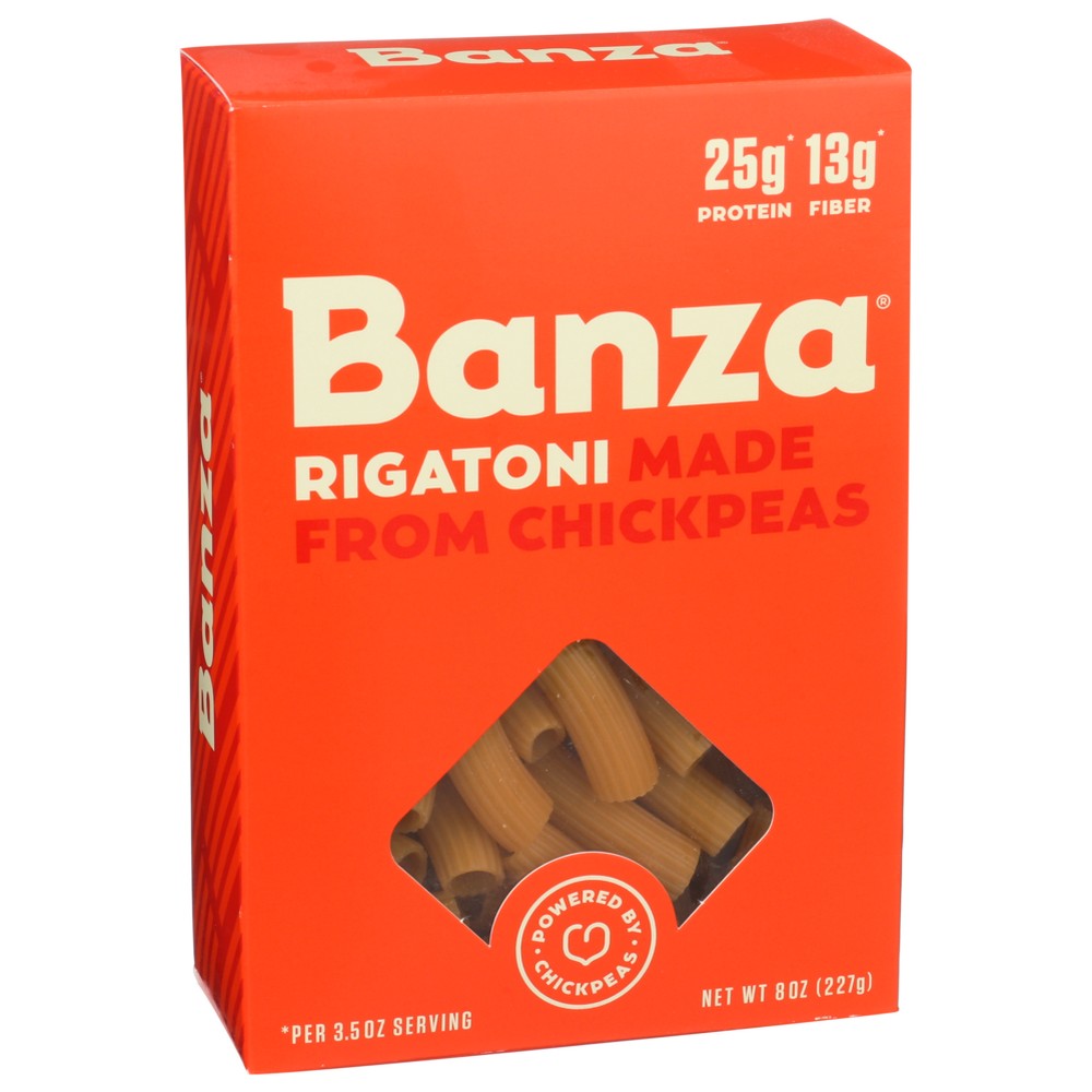 Banza® , Banza Rigatoni Chickpea Pasta, 8 Oz. Box,  Case of 6