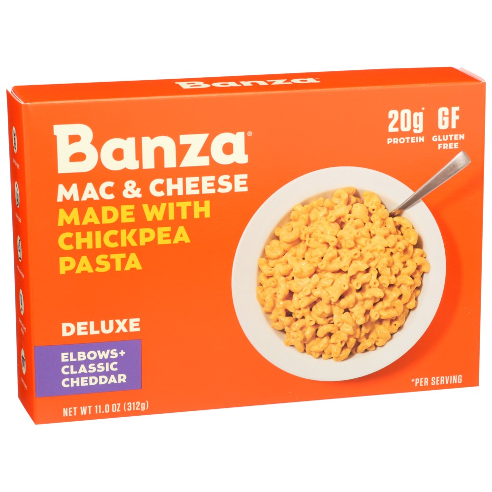 Banza® Mac104B, Deluxe Cheddar Cheese Chickpea Pasta Mac & Cheese 11 Ounce,  Case of 6