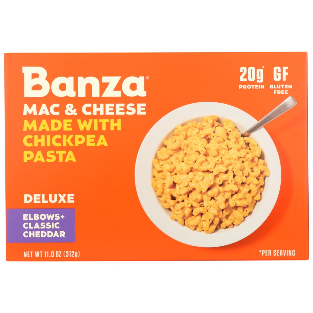 Banza® Mac104B, Deluxe Cheddar Cheese Chickpea Pasta Mac & Cheese 11 Ounce,  Case of 6