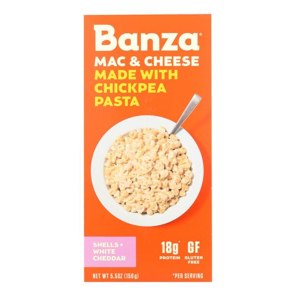 Banza - Chckpea Psta Wht Ched Shl - Case of 6-5.5 Ounce