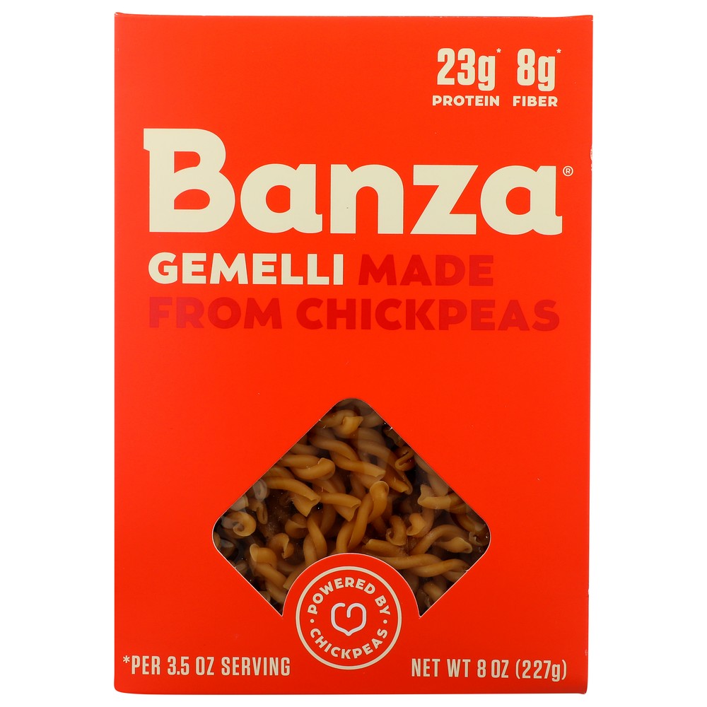 Banza Pas117, Gemelli Banza Chickpea Pasta Gemelli 8 Ounce,  Case of 6