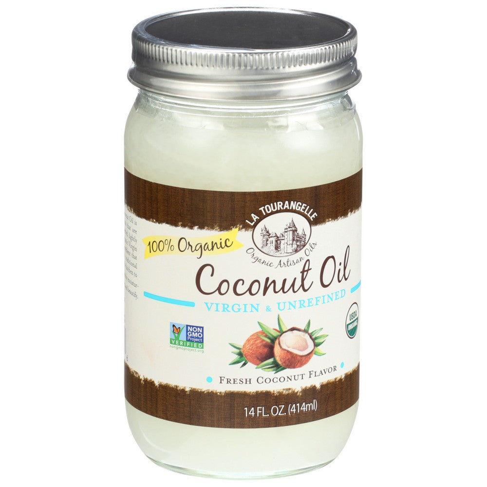 La Tourangelle 40-05-Voc-0014-Cs, La Tourangelle Virgin & Unrefined Coconut Oil, 14 Fl. Oz.,  Case of 6