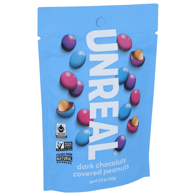 Unreal Chocolate Dk Candy Ctd Pnuts - 5 Ounce, Case of 6