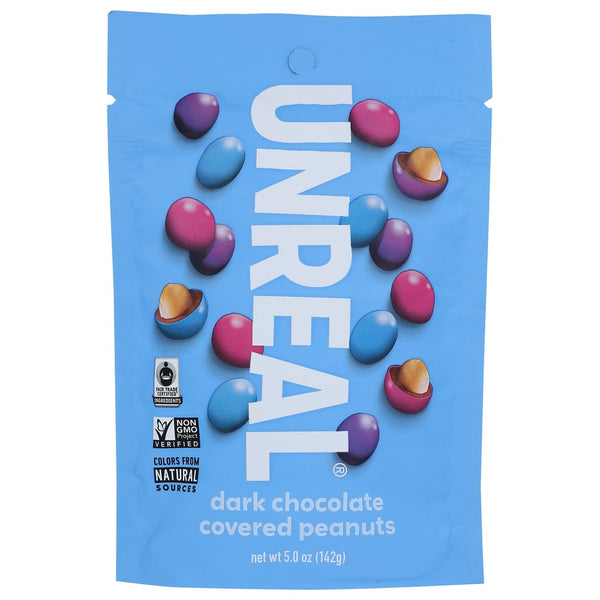 Unreal Chocolate Dk Candy Ctd Pnuts - 5 Ounce, Case of 6