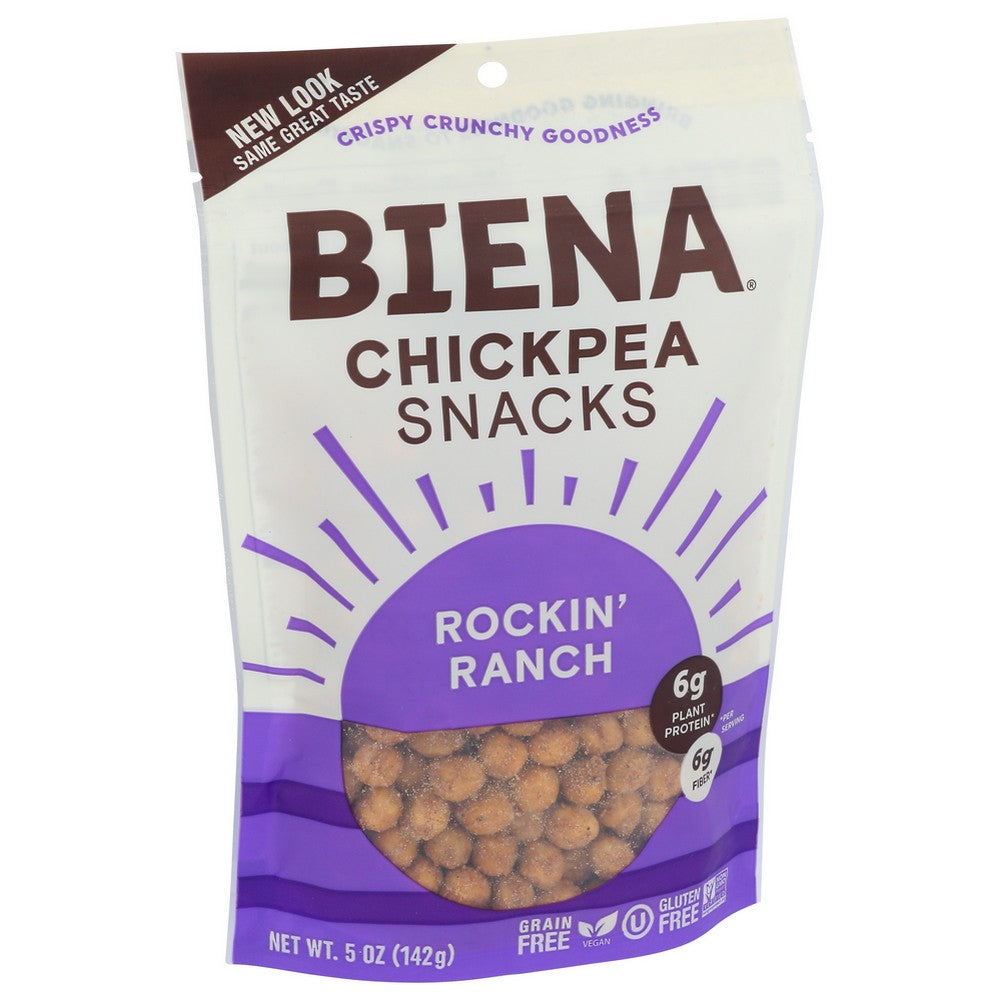 Biena® 185712, Biena Rockin' Ranch Chickpea Snacks, 5 Oz.,  Case of 8