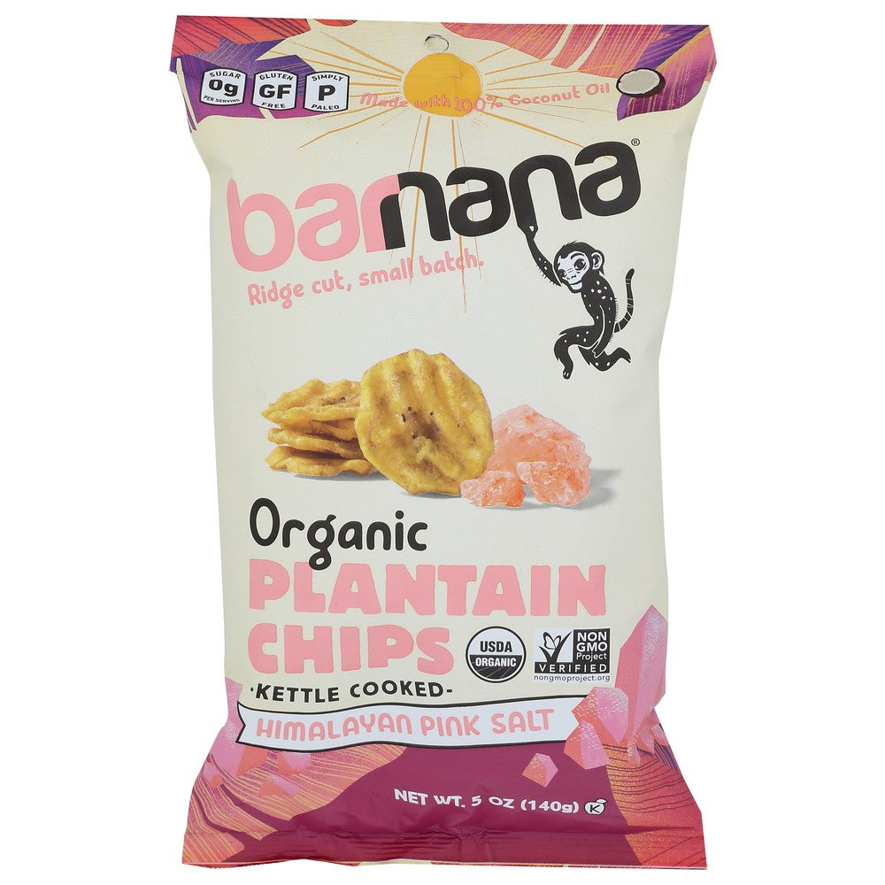 Barnana® 3931, Himalayan Pink Sea Salt Organicanic Plantain Chips 5 Ounce,  Case of 6