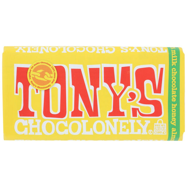 Tonys Chocolonely Bar Chocolate Mlk Hny Almnd - 6 Ounce, Case of 15