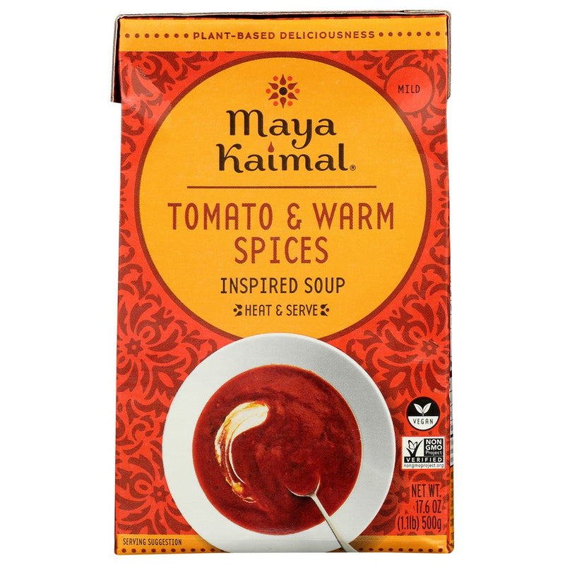 Maya Kaimal Soup Tomato Warm Spices - 18 Ounce, Case of 12