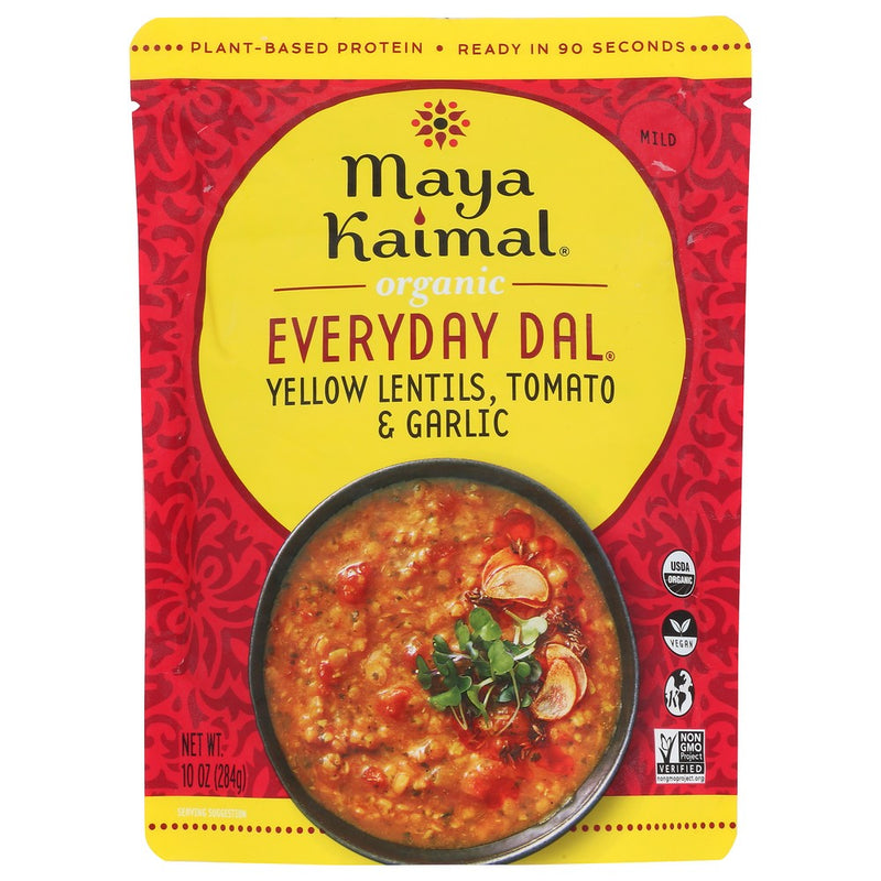 Maya Kaimal Dal Yllw Lntl W Tomato Grlc - 10 Ounce, Case of 6