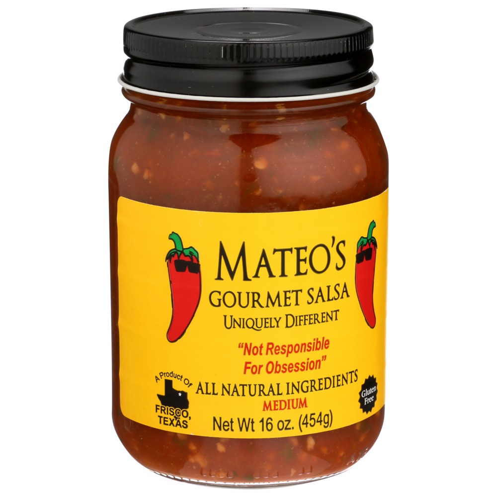 Mateo's ,  Salsa-Medium                         16 Ounce,  Case of 6