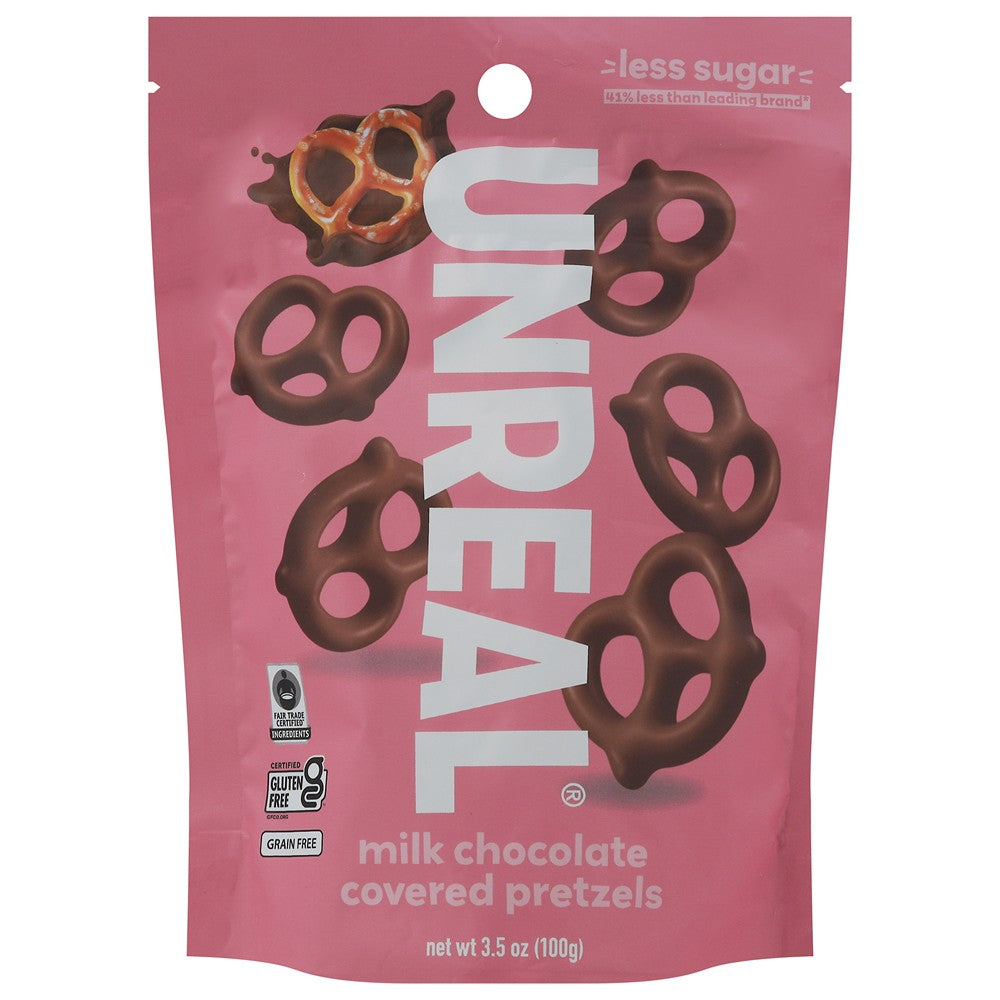 Unreal - Pretzels Milk Chocolate - Case of 6-3.5 OZ