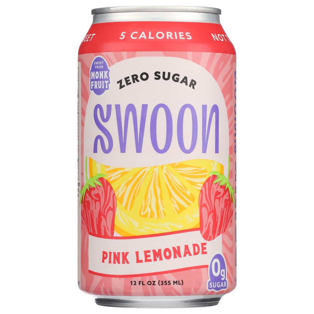 Swoon , Swoon Pink Lemonade Zero Sugar Lemonade 12 Fluid Ounce,  Case of 12