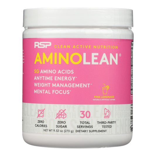 Rsp Nutrition - Aminolean Pink Lemonade - 1 Each-9.52 Ounce