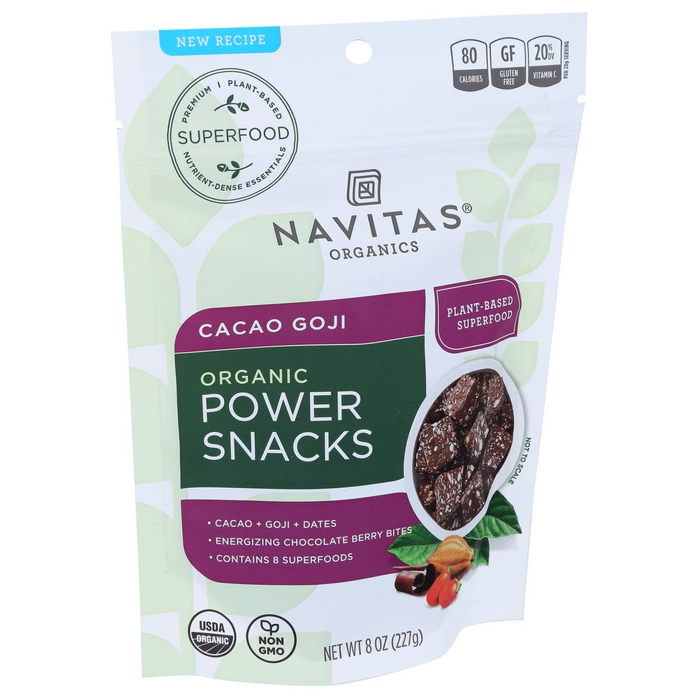 Navitas Organicanics 60002, Navitas Organicanics Power Snacks, Cacao Goji, 8 Oz.,  Case of 12