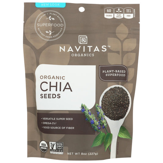 Navitas Organicanics 31002, Navitas Organicanics Chia Seeds, Organicanic, 8 Oz.,  Case of 12