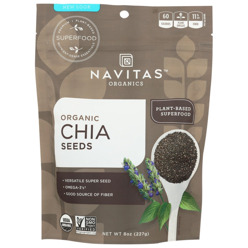 Navitas Seed Chia Organic - 8 Ounce, Case of 12