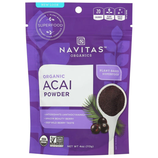 Navitas Acai Powder Organic - 4 Ounce,  Case of 1