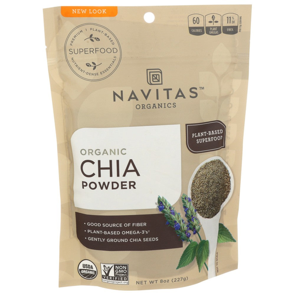 Navitas Chia Seed Powder - 8 Ounce,  Case of 1