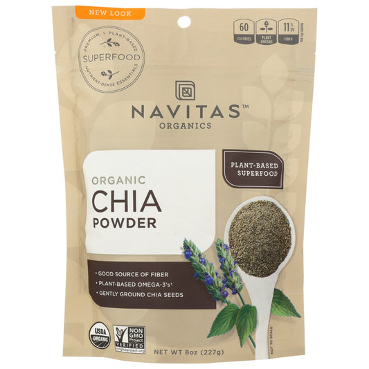 Navitas Chia Seed Powder - 8 Ounce,  Case of 1