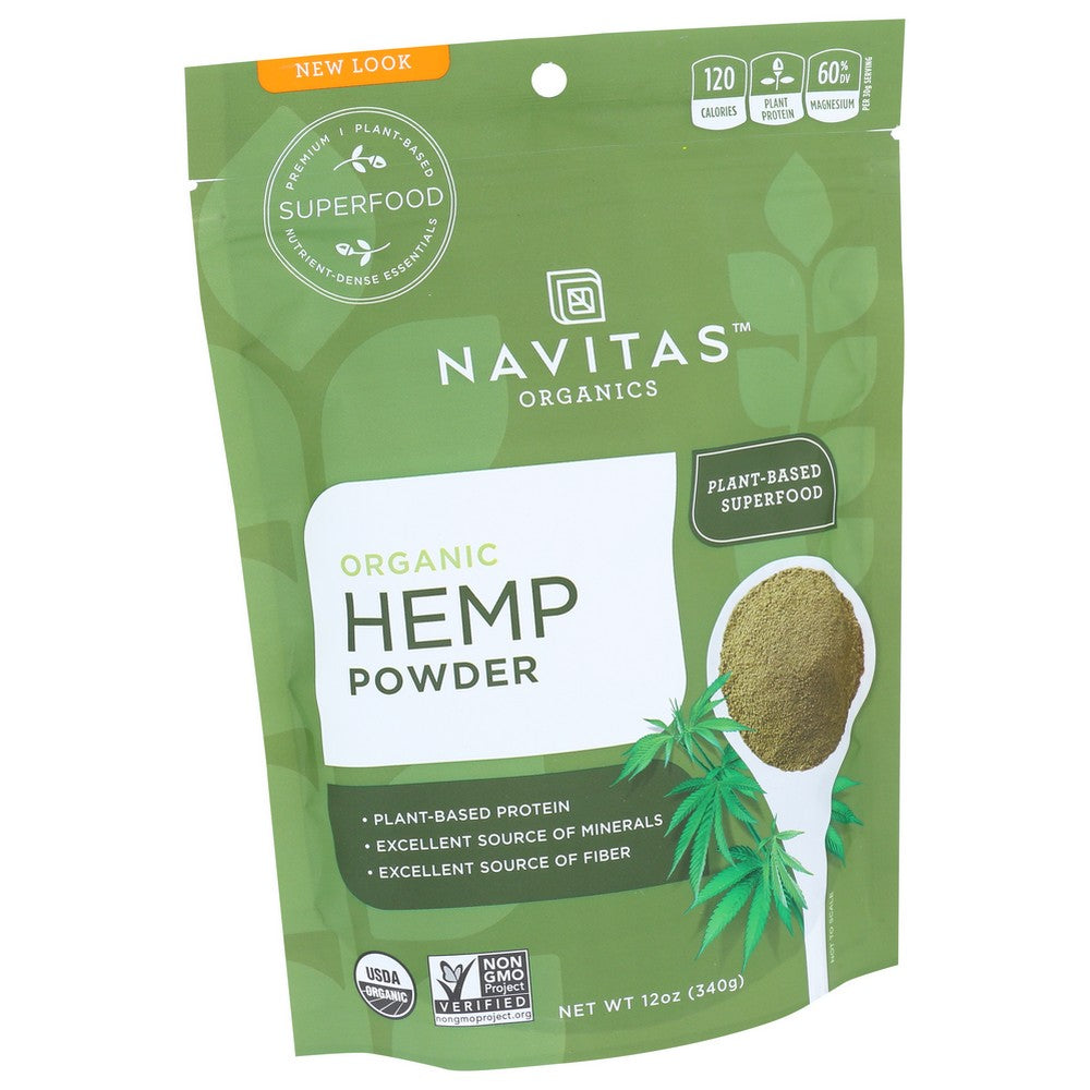 Navitas Organicanics 33002, Navitas Organicanics Hemp Powder, 12 Oz.,  Case of 1