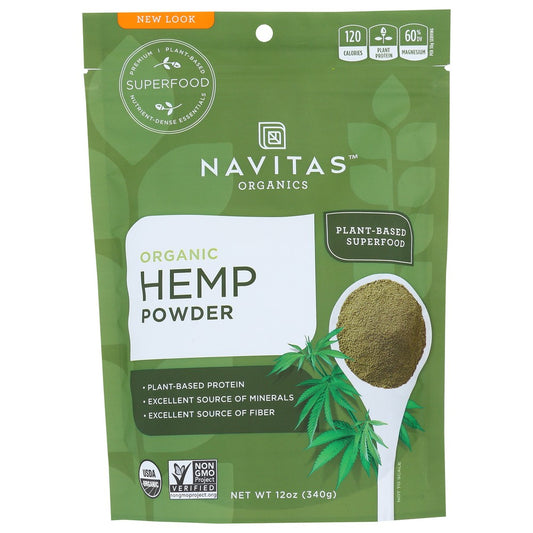 Navitas Organicanics 33002, Navitas Organicanics Hemp Powder, 12 Oz.,  Case of 1