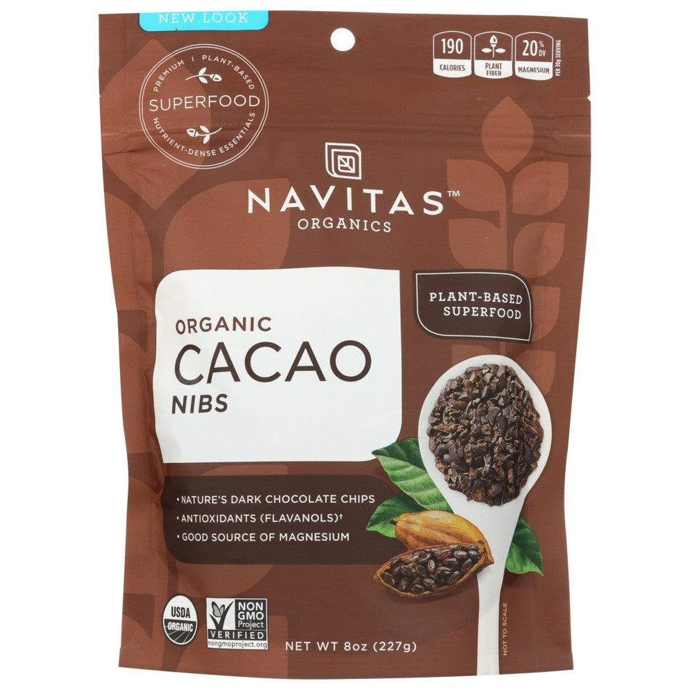 Navitas Cacao Nibs Organic - 8 Ounce,  Case of 1