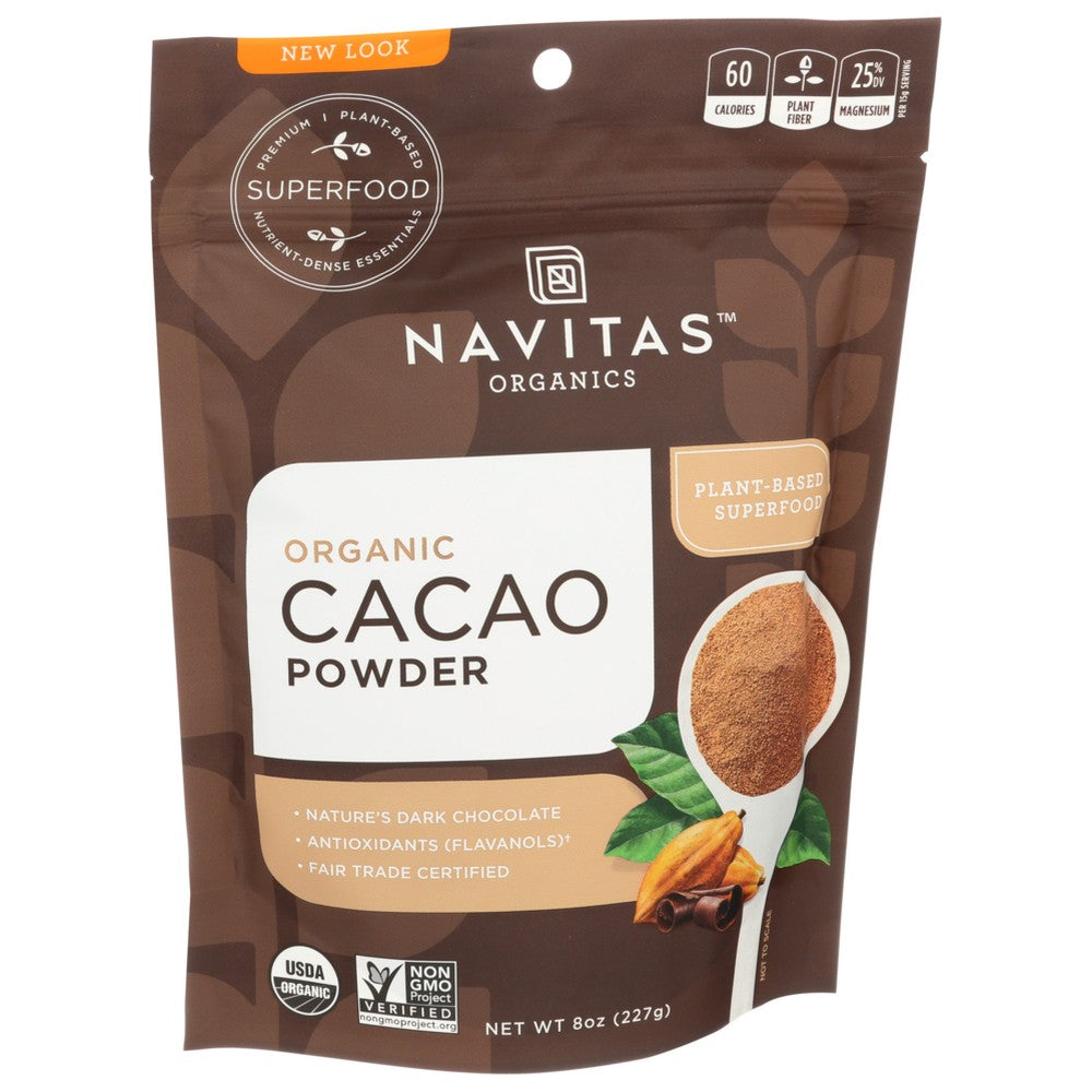 Navitas Cacao Powder Organic - 8 Ounce,  Case of 12