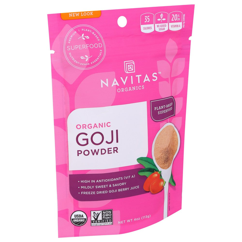 Navitas Organicanics 25103, Navitas Organicanics Goji Powder, 4 Oz.,  Case of 1