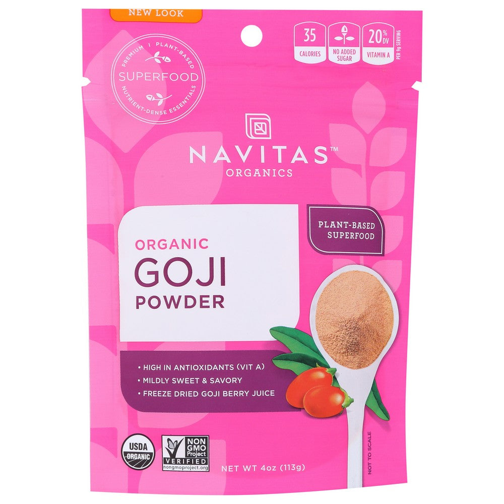 Navitas Organicanics 25103, Navitas Organicanics Goji Powder, 4 Oz.,  Case of 1